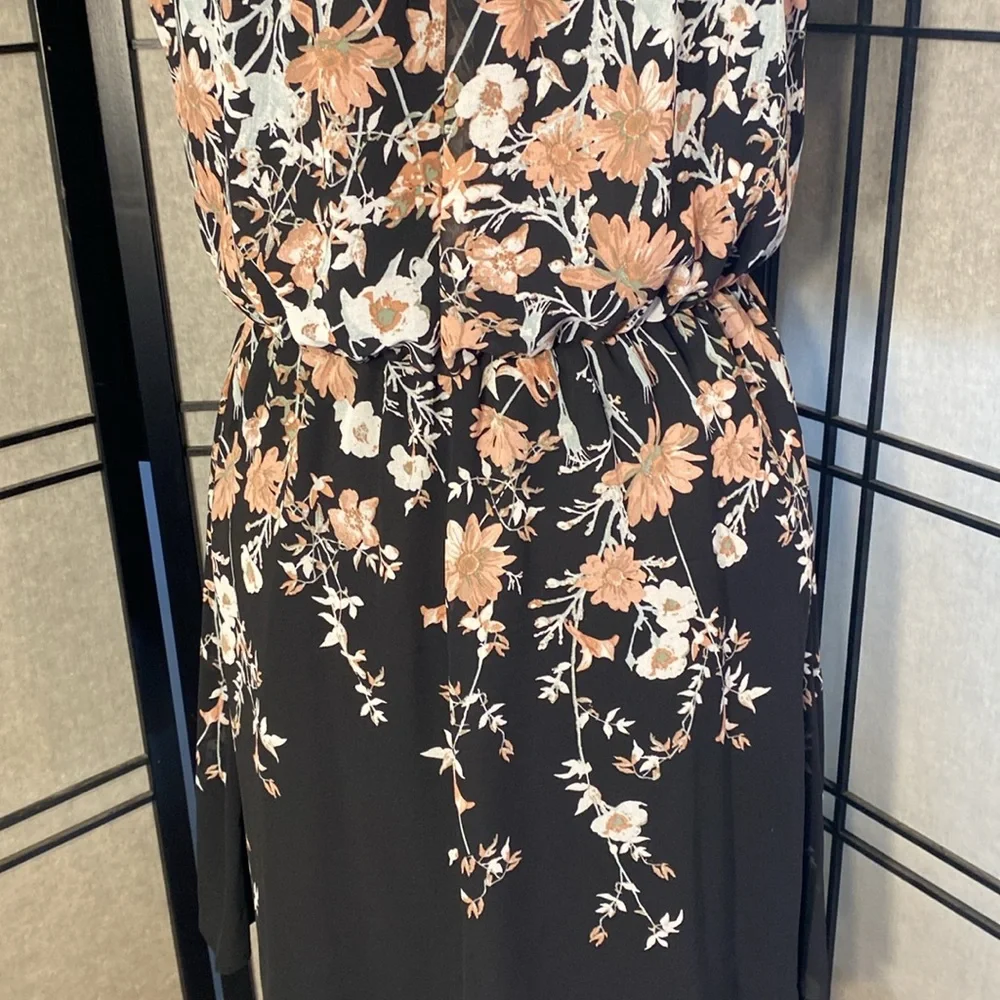 Maurice’s NWT halter dress size M black with beautiful pink and white florals - Picture 4 of 11
